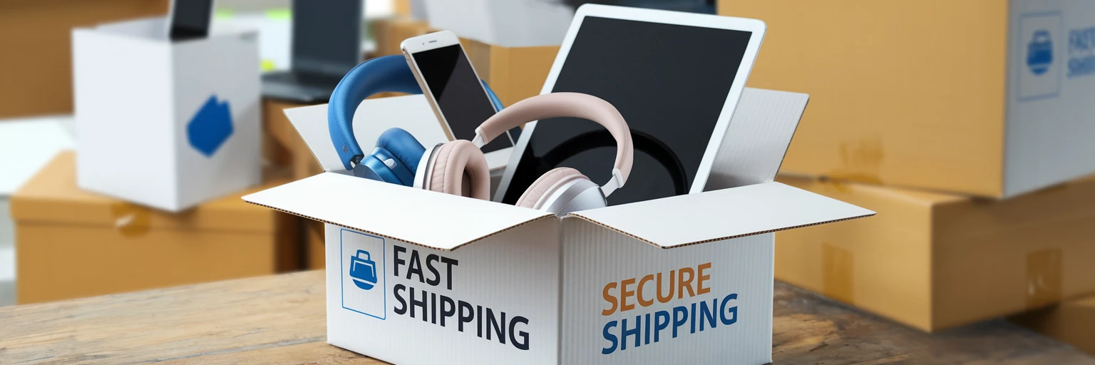 Image of Tech items in box